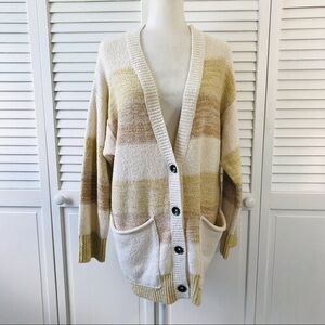 FREE PEOPLE Button Front V-Neck Knit Cardigan Size Small